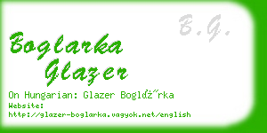 boglarka glazer business card